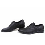 Черни официални мъжки обувки, анатомични, естествена кожа - всекидневни обувки за пролетта и лятото N 100015419